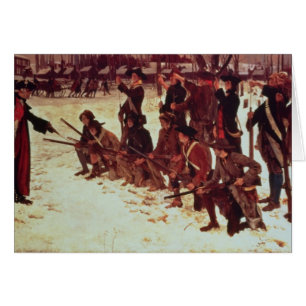 Baron von Steuben drilling American recruits