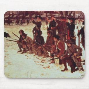 Baron von Steuben drilling American recruits Mouse Mat