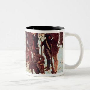 Baron von Steuben drilling American recruits Two-Tone Coffee Mug