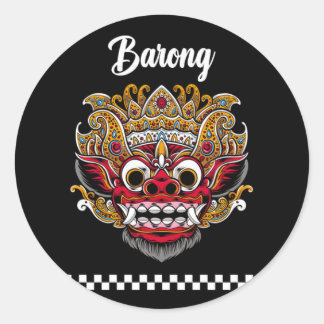 Barong Bali Classic Round Sticker