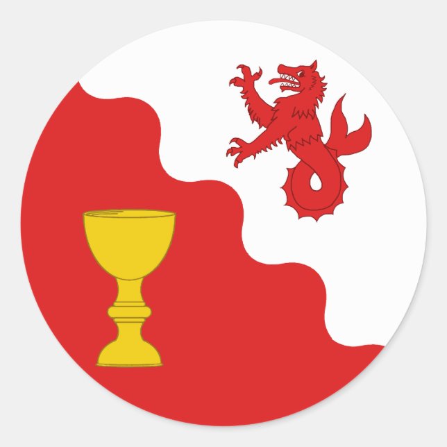 Barony of Rising Waters Populace Badge Classic Round Sticker (Front)