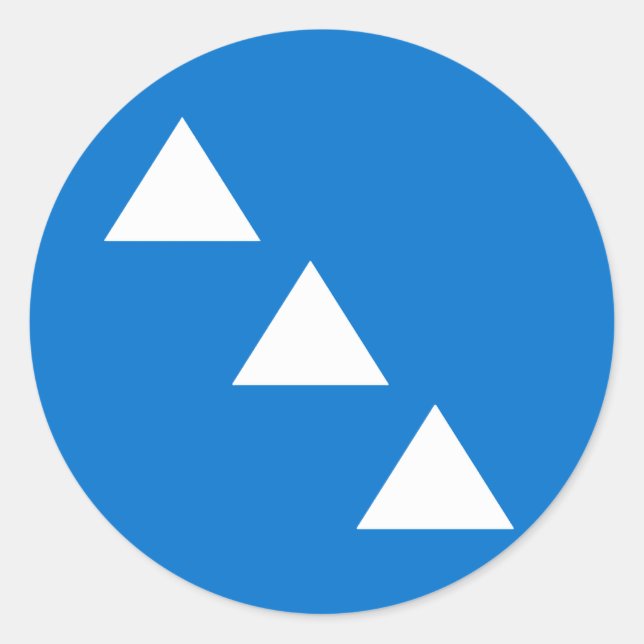 Barony of Three Mountains Populace Badge Classic Round Sticker (Front)