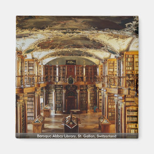 Baroque Abbey Library, St. Gallen, Switzerland Magnet