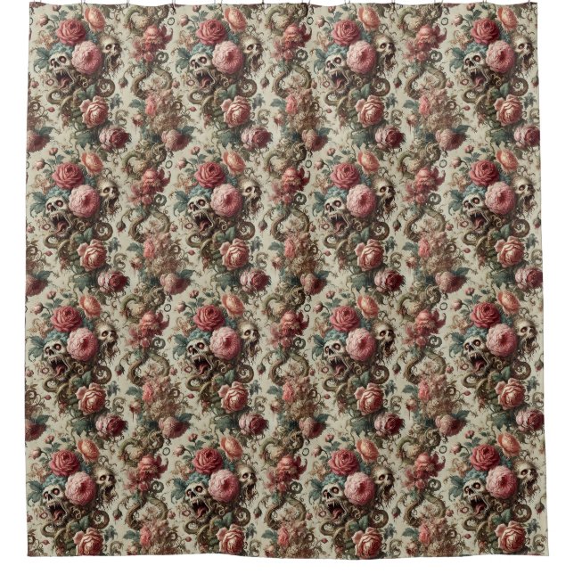 Baroque Aberration – Gothic Victorian Shower Curtain (Front)