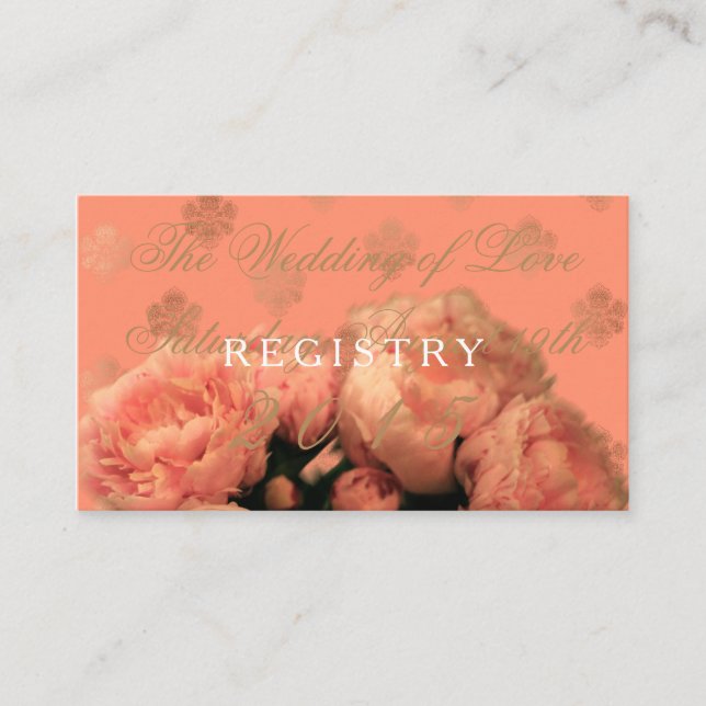 Baroque And Peonies - Registry Card (Front)