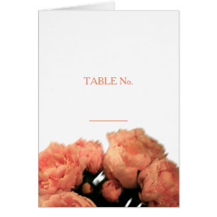 Baroque And Peonies - Table Number Card