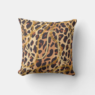 Baroque Animal Print, Chain Design Cushion