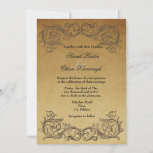 Baroque Antique Wedding invitation