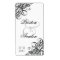 Baroque B&W Scroll Wedding Wine Label