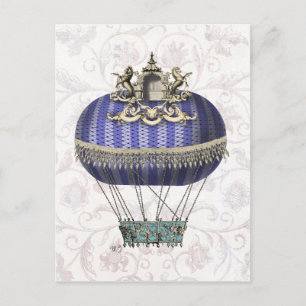 Baroque Balloon With Temple Postcard