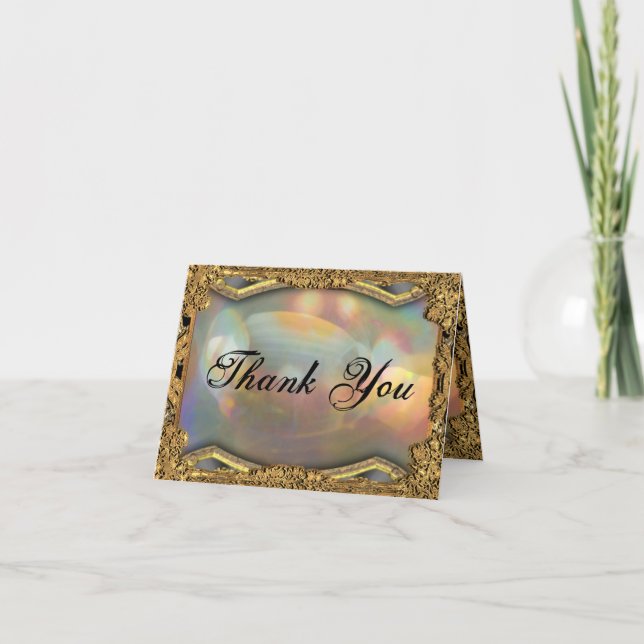 Baroque Barnetcue Formal Thank You Card (Front)