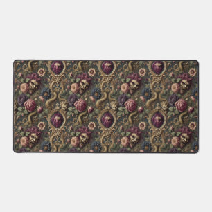 Baroque Battles & Blooms – Gothic Victorian Desk Mat
