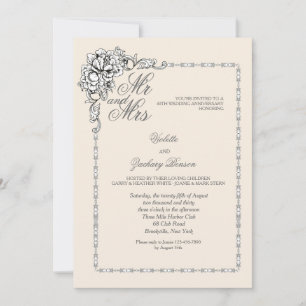 Baroque Beauty Anniversary Invitation