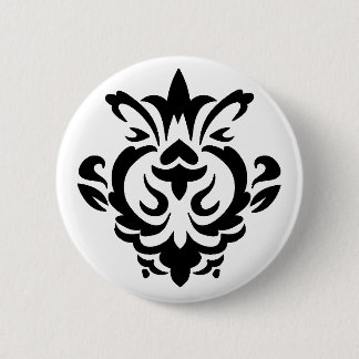 Baroque Black Single (button) 6 Cm Round Badge