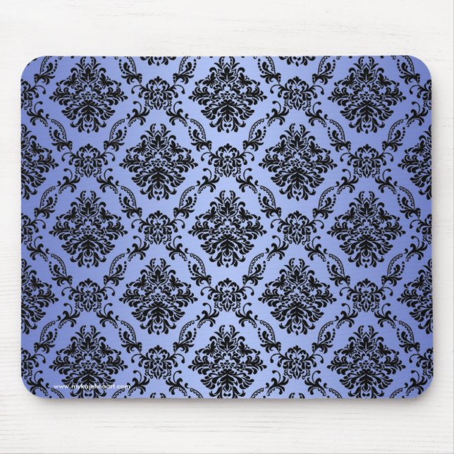Baroque Blue Gothic Victorian Mousepad (Front)