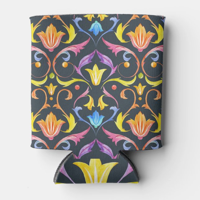 Baroque Brightness: Colourful Vintage Charm. Can Cooler (Front)