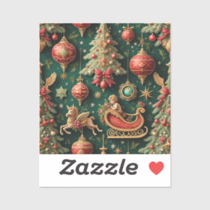 Baroque Christmas Vinyl Sticker