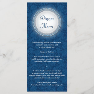 Baroque Cobalt Plaque Menu Rack Card