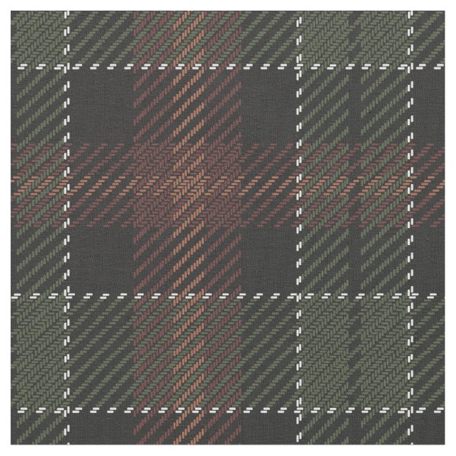 Baroque Coloured Tartan Fabric (Close Up)
