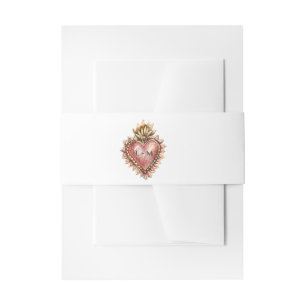 Baroque Crest   Monogram Wedding Invitation Belly Band