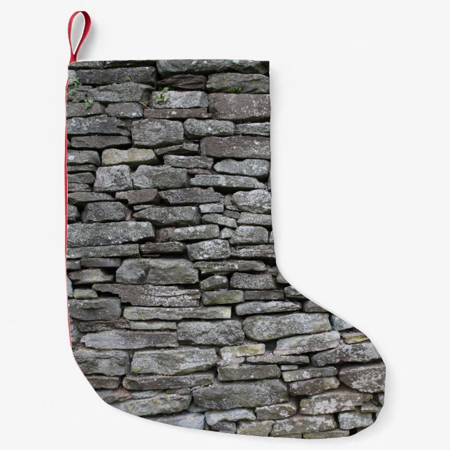 Baroque Damask: Luxury Floral Pattern Small Christmas Stocking (Front)
