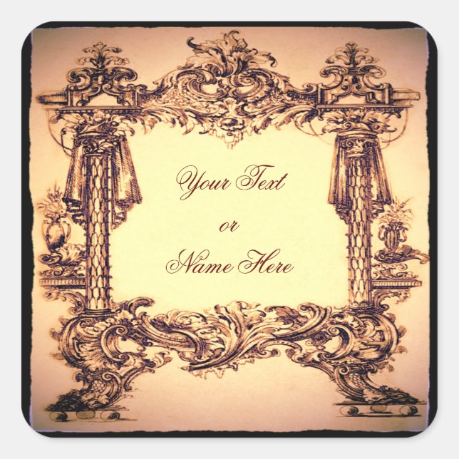 Baroque Design Personalised stickers (Front)