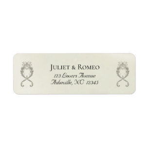 Baroque Design Return Address - Cream