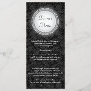 Baroque Ebony Plaque Menu Rack Card