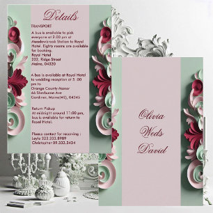 Baroque Elegance Floral Motifs Acanthus Swirls  Enclosure Card