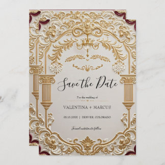 Baroque Elegance Save the Date Invitation