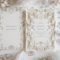 Baroque Elegance Wedding Frame Invitation