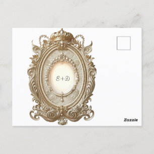 Baroque Elegance Wedding Invitation Postcard