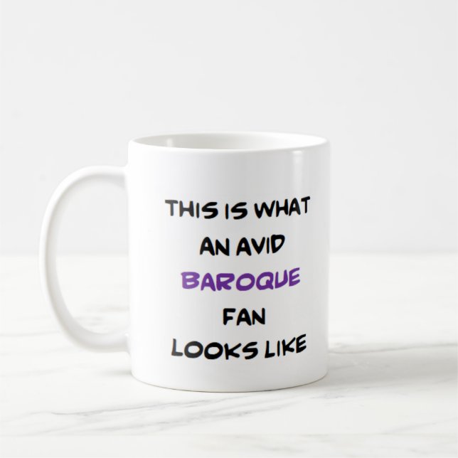 baroque fan, avid coffee mug (Left)