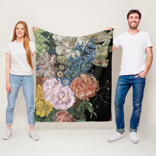 Baroque Floral - Bouquet Fleece Blanket (In Situ)
