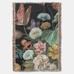 Baroque Floral - Bouquet of Flowers Throw Blanket