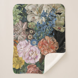 Baroque Floral - Bouquet Sherpa Blanket