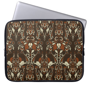 Baroque Floral: Classic Vintage Wallpaper Laptop Sleeve