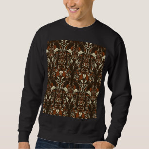 Baroque Floral: Classic Vintage Wallpaper Sweatshirt