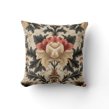 Baroque Floral Damask Pillow