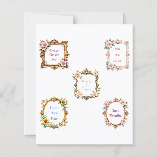 Baroque floral frames scrapbook paper cutouts (Front)