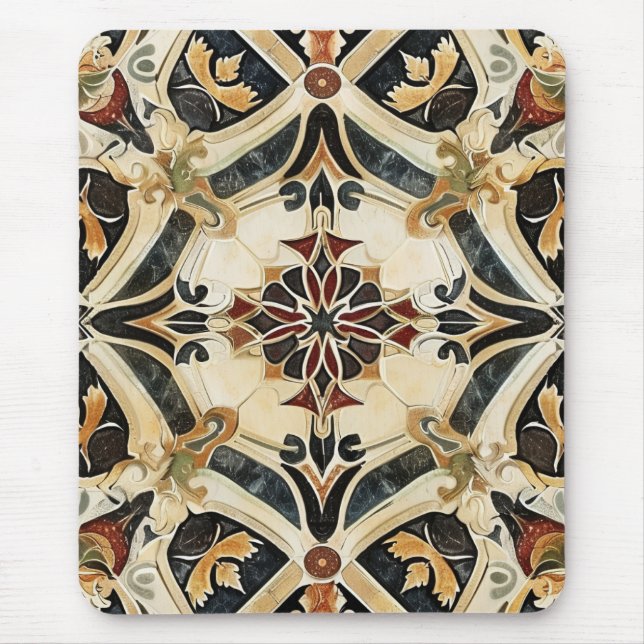 Baroque Floral Harmony Mouse Mat (Front)