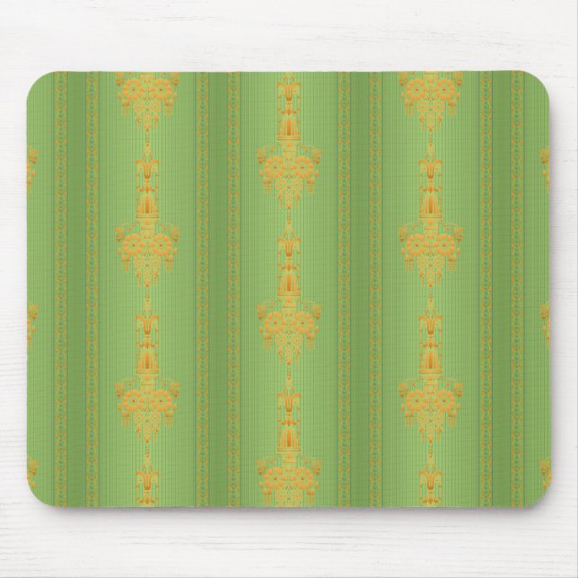 Baroque floral pattern with border mouse mat (Front)