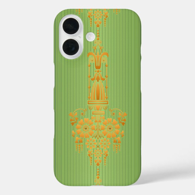 Baroque floral pattern with border V2020 Case-Mate iPhone Case (Back)