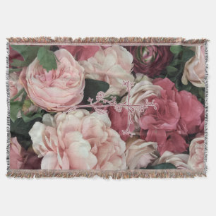 Baroque Floral throw for Mother's Day or Easter Blanket