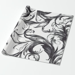 Baroque Flourish Wrapping Paper