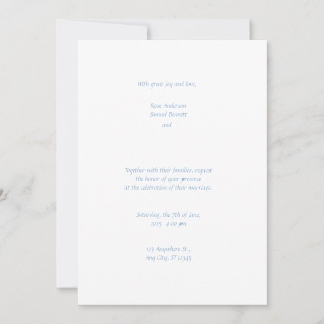Baroque Frame Wedding Invitation (Front)