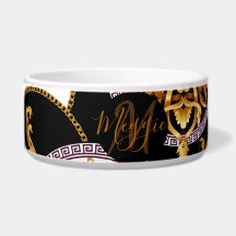 Baroque gold and white custom name