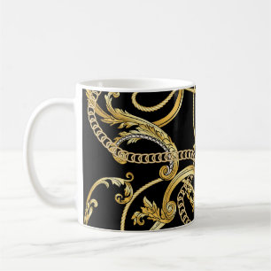 Baroque Gold Chains Seamless Pattern Coffee Mug