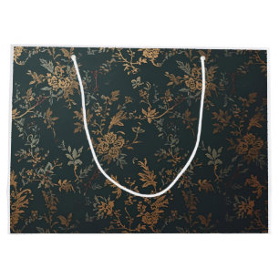 Baroque Gold Floral Gift Bag – Gothic Victorian 