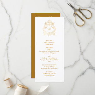 Baroque Gold Foil Wedding Programme